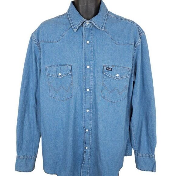 Wrangler Denim Shirt Wrangler Men's Snap Western Shirt